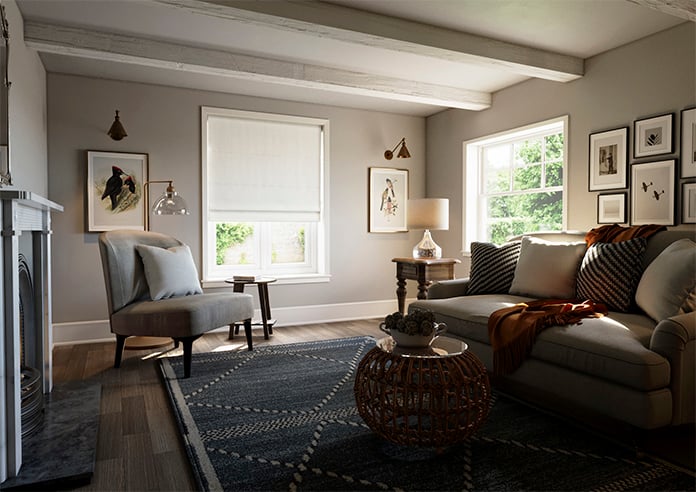 Laura Ashley Candy Stripe, Steel - Twist&Fit Roman Blind - Image 7